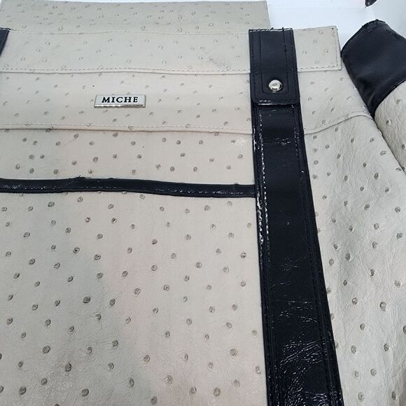 Miche Lacy Prima Cream & Black Faux Leather Shell - Picture 4 of 6